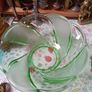 Green Glass Dessert Bowl set Image 5