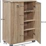 Shoe Cupboard 2 Door / 60 x 90 x 35 CM White Front High Shine 12 Pairs of shoes Image 6