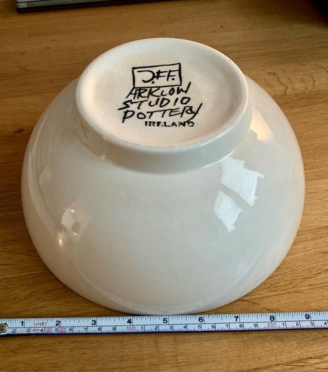 John ffrench Arklow Studio Pottery 1963 large bowl dish Jff