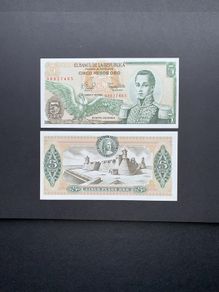 Colombia. 5 Pesos Oro  1980.( uncirculated )