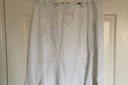 massimo dutti peplum blouse with lace size 38