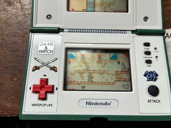 Original U.S. version of Legend of Zelda handheld game.