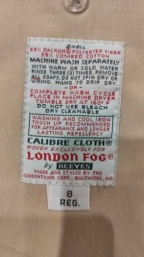 London Fog by Reeves trench coat