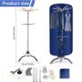 Electric Clothes Dryer, 900W Portable Drying Pod 2 Tier Heated Airer with Hot Air Circulation Holds 12kg for Quick-Dry Laundry & Delicate Clothing Image 2