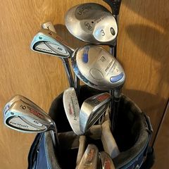 Full beginner golf set Titleist and Wilson with bag and golf balls