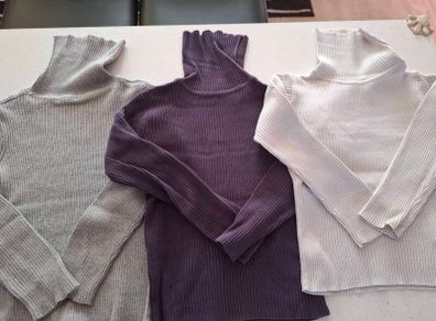 3 Highneck sweaterssize 6-7 years