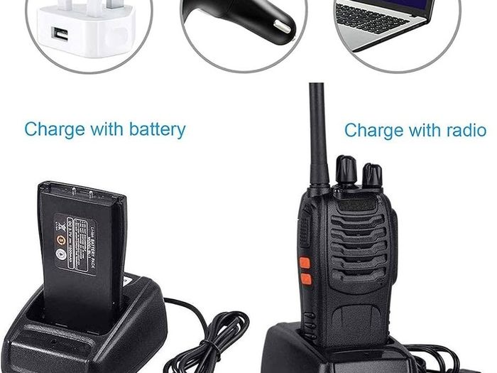 FREE EXPRESS SHIPPING 10pcs Two-Way Radio Walkie Talkies-Long Range Walkie Talkie 16CH Single Band LED Light Voice Prompt with Original Earpieces for Field Survival Biking and Hiking