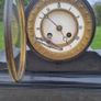 Japy Freres French Black Marble Mantel Clock Image 4