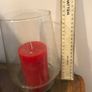 Red Glass vase+ Glass Candle holders Image 5