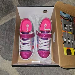Heelys Snazzy X2 Shoes Silver Rainbow Heart