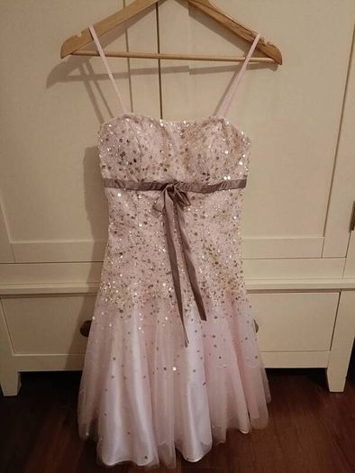 Baby pink cocktail dress