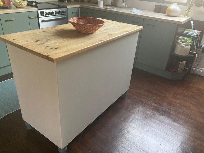 Rustic Pine Kitchen Island