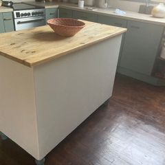 Rustic Pine Kitchen Island