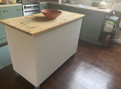 Rustic Pine Kitchen Island