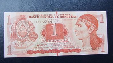 Honduras 2016.1 Lempira Uncirculated Banknote.