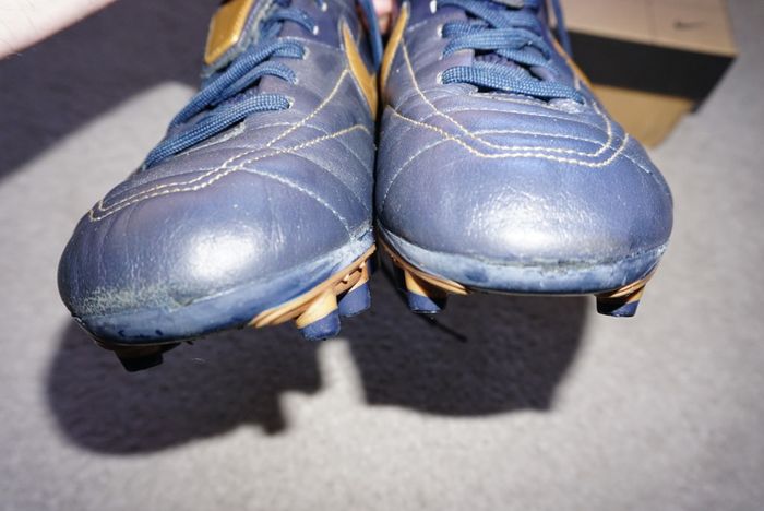 Football Boots Nike Air Legend Tiempo Blue/Gold (2006) Size 7UK FG