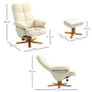 Relax Armchair with Footstool  Adjustable Backrest, 360 Swivel, Faux Leather Image 2