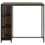 Bar Table with Storage Rack Brown 120x60x110 cm Poly Rattan Image 4