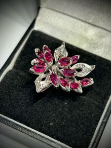 Platinum and Ruby Ring