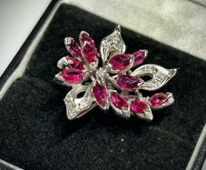 Platinum and Ruby Ring