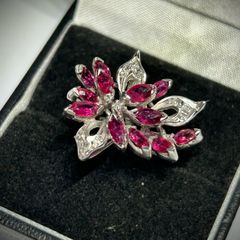 Platinum and Ruby Ring