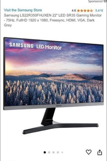 Samsung 22in Full HD LED Monitor and Keyboard