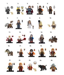 Lord of the Rings LOTR Minifigures (A-M)