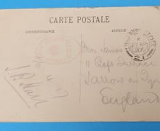 World War 1 French Postcard Sent During "the Battle Of Arras"