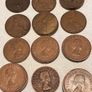 41 old English one penny coins 1903-1967 Image 4