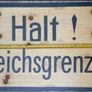 German ww2 ,steel HALT ! reichs border post sign. 1939/45 , (84 x 55 cms) Image 4