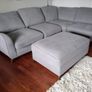 Grey L Couch and matching Footstool Image 3