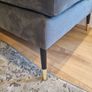 Grey Velvet Chaise Image 3