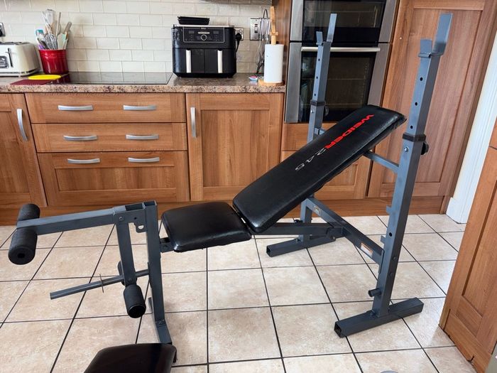 Weight Bench With Leg Developer Attachment, Ab Bench, Barbell, Dumbbell, 50kg Weights.