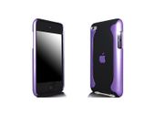 iPod Touch 4, 4G Hard Case Flux Black and Purple Case Free Screen Guard
