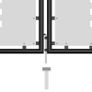 Garden Gate Steel 400x125 cm Black Image 3