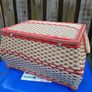 1950/60s Woven Wicker Sewing Box Image 8
