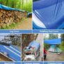 Tarpaulin Waterproof Heavy Duty 3m x 3m 115 GSM Blue Tarps Sheet for Furniture Ground Multipurpose Covers Image 5