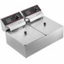 Electric Deep Fryer 12L Electric Fryer 5000W Twin Basket Dual Tank Countertop Stainless Steel 220v Image 5