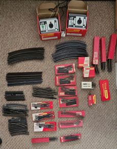 Model Railway Track Bundle + 2 Controllers (OO Gauge) - Hornby/Tri-ang Job Lot