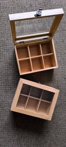 2 Wooden tea bags boxes