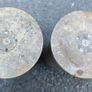 four empty brassartillery shell casings Image 6