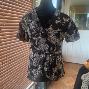 Black wrap style top