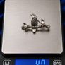 Vintage 925 Sterling Silver Marcasite & Cultured Pearls Singing Bird Brooch Image 10