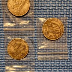 3pcs WWII Tank Replica Coin Set - T-34/T-54/KV-2 Metal Badges, 1945 Victory Day Collectible Coins. New, unopened.