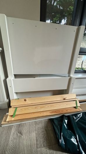 Single white bedframe