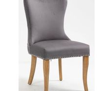 3 Velvet Grey Dining Chairs Like New