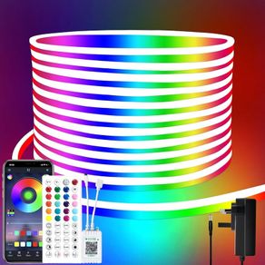 FREE EXPRESS SHIPPING Flexible LED neon Lights Strip 10M 24v RGB with Remote,APP Control, IP65 Waterproof for Bedroom,Room,Outdoors Decor