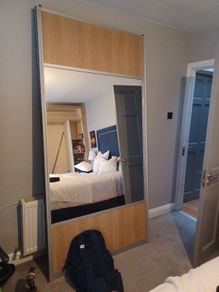 Oak panel sliding wardrobe doors