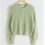 & Other Stories Pistachio Green Alpaca Wool Knit Cardigan Size M Image 2