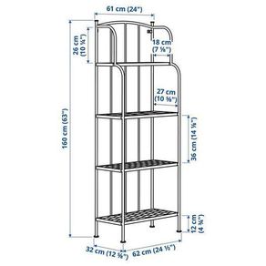 Ikea Lacko metal shelving unit and 4 x window boxes planters